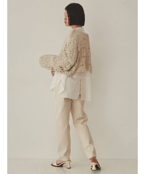 COTORICA（コトリカ）の「テーパードデニム(COTTON100％)（デニムパンツ・レディース・オフホワイト/ブラック・MEDIUM/LARGE）」の6枚目の写真