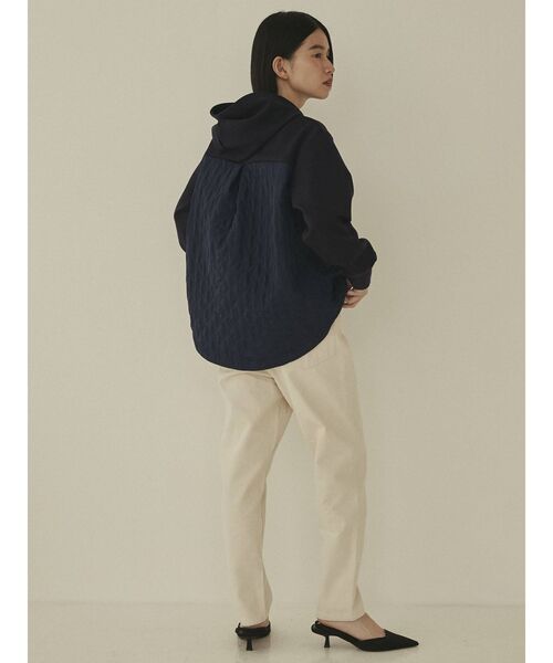 COTORICA（コトリカ）の「テーパードデニム(COTTON100％)（デニムパンツ・レディース・オフホワイト/ブラック・MEDIUM/LARGE）」の7枚目の写真