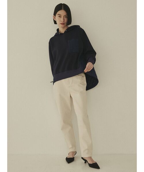 COTORICA（コトリカ）の「テーパードデニム(COTTON100％)（デニムパンツ・レディース・オフホワイト/ブラック・MEDIUM/LARGE）」の8枚目の写真