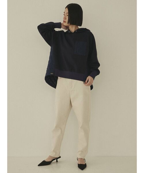 COTORICA（コトリカ）の「テーパードデニム(COTTON100％)（デニムパンツ・レディース・オフホワイト/ブラック・MEDIUM/LARGE）」の9枚目の写真