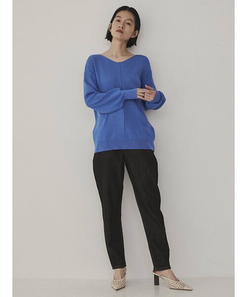 COTORICA（コトリカ）の「テーパードデニム(COTTON100％)（デニムパンツ・レディース・オフホワイト/ブラック・MEDIUM/LARGE）」の16枚目の写真