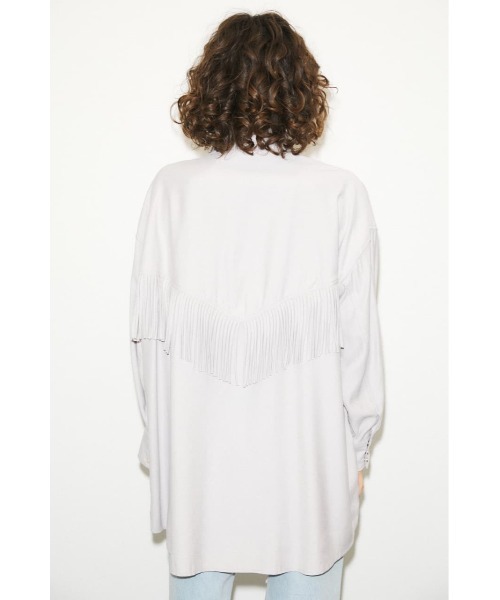 MOUSSY（マウジー）の「長袖シャツ（シャツ/ブラウス・レディース・ライトカーキ・FREE）」の3枚目の写真