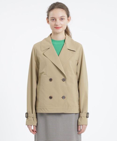 MACKINTOSH PHILOSOPHY（ﾏｯｷﾝﾄｯｼｭ ﾌｨﾛｿﾌｨｰ）の「ポリエステルタフタショートピーコート（ピーコート・レディース・ベージュ/ダークネイビー・38/36/34）」の7枚目の写真