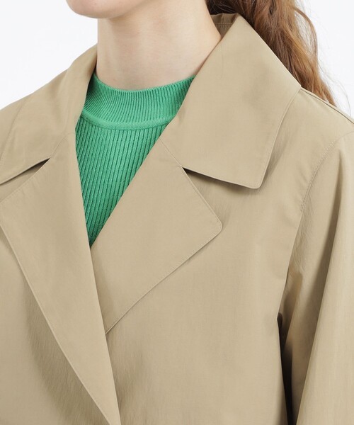 MACKINTOSH PHILOSOPHY（ﾏｯｷﾝﾄｯｼｭ ﾌｨﾛｿﾌｨｰ）の「ポリエステルタフタショートピーコート（ピーコート・レディース・ベージュ/ダークネイビー・38/36/34）」の10枚目の写真