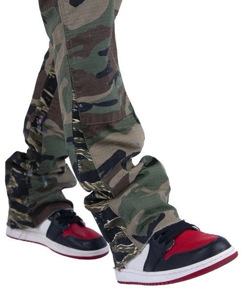 mnml(ミニマル)の「【mnml】CONTRAST BOOTCUT CARGO(カーゴパンツ・メンズ・グリーン系カモフラージュ・32/30/28/29)」の5枚目の写真