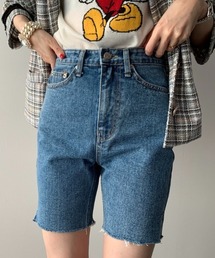 Mayree/ハイウエストスリムデニムハーフパンツ 2022SS