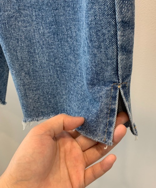 Mayree(メイリー)の「Mayree/ハイウエストスリムデニムハーフパンツ 2022SS(デニムパンツ・レディース・ブルー・SMALL/MEDIUM)」の15枚目の写真