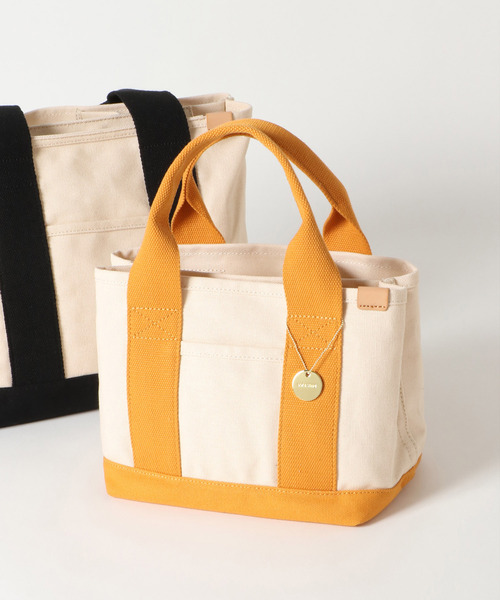 LBC（エルビーシー）の「キャンバス仕切りミニトートバッグ（トートバッグ・レディース・ブラック/イエロー/その他25/オリーブ/コーラル/カーキブラウン・FREE）」の5枚目の写真