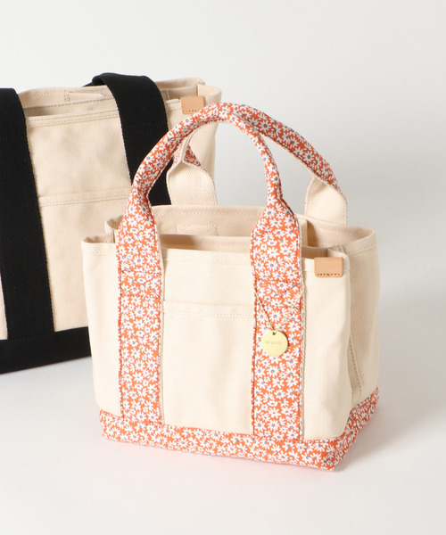 LBC（エルビーシー）の「キャンバス仕切りミニトートバッグ（トートバッグ・レディース・ブラック/イエロー/その他25/オリーブ/コーラル/カーキブラウン・FREE）」の6枚目の写真