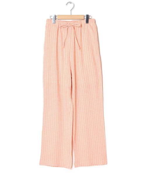 w closet（ダブルクローゼット）の「クリンクルチェックイージパンツ（その他パンツ・レディース・ライム/オレンジ・FREE）」の17枚目の写真