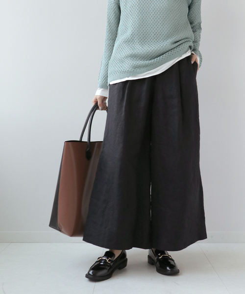 Simplicite（サンプリシテ）の「Le lin zephyr リネンパンツ◆（その他パンツ・レディース・ブラック/ピンク/グリーン/ベージュ・FREE）」の6枚目の写真