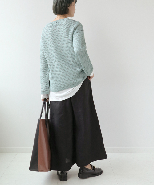 Simplicite（サンプリシテ）の「Le lin zephyr リネンパンツ◆（その他パンツ・レディース・ブラック/ピンク/グリーン/ベージュ・FREE）」の9枚目の写真