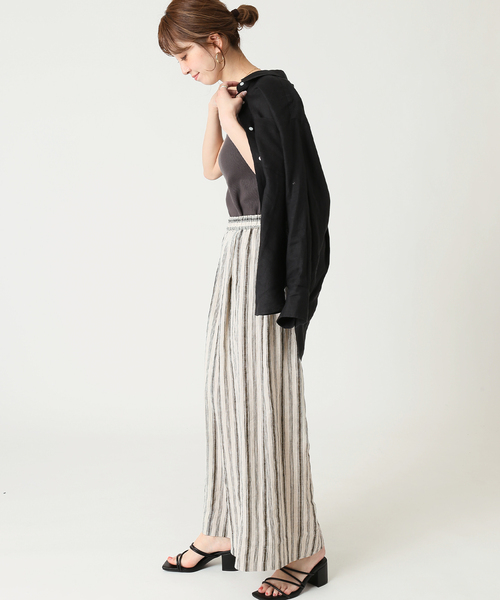 Simplicite（サンプリシテ）の「Le lin zephyr リネンパンツ◆（その他パンツ・レディース・ブラック/ピンク/グリーン/ベージュ・FREE）」の11枚目の写真