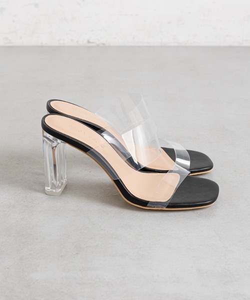 prose verse（プロズヴェール）の「【ヒールの高さが選べる】クリアヒールサンダル（サンダル・レディース・ホワイト/ブラック/ホワイト系その他/ブラック系その他・SMALL/MEDIUM/LARGE/X-LARGE/XX-LARGE）」の5枚目の写真
