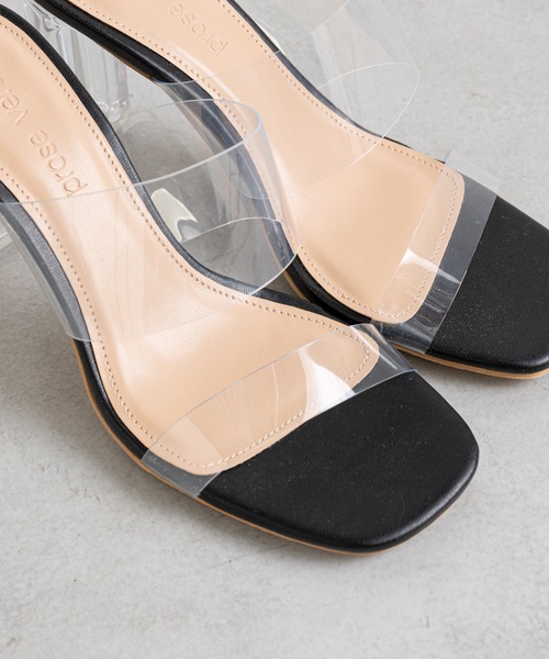 prose verse（プロズヴェール）の「【ヒールの高さが選べる】クリアヒールサンダル（サンダル・レディース・ホワイト/ブラック/ホワイト系その他/ブラック系その他・SMALL/MEDIUM/LARGE/X-LARGE/XX-LARGE）」の11枚目の写真