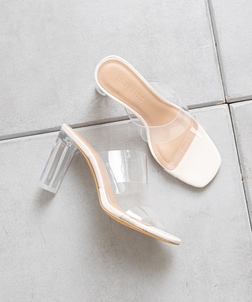 prose verse（プロズヴェール）の「【ヒールの高さが選べる】クリアヒールサンダル（サンダル・レディース・ホワイト/ブラック/ホワイト系その他/ブラック系その他・SMALL/MEDIUM/LARGE/X-LARGE/XX-LARGE）」の20枚目の写真