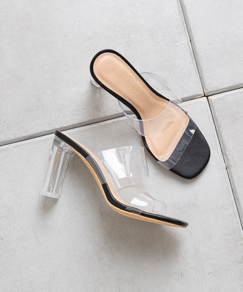 prose verse（プロズヴェール）の「【ヒールの高さが選べる】クリアヒールサンダル（サンダル・レディース・ホワイト/ブラック/ホワイト系その他/ブラック系その他・SMALL/MEDIUM/LARGE/X-LARGE/XX-LARGE）」の22枚目の写真