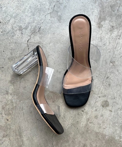 prose verse（プロズヴェール）の「【ヒールの高さが選べる】クリアヒールサンダル（サンダル・レディース・ホワイト/ブラック/ホワイト系その他/ブラック系その他・SMALL/MEDIUM/LARGE/X-LARGE/XX-LARGE）」の12枚目の写真