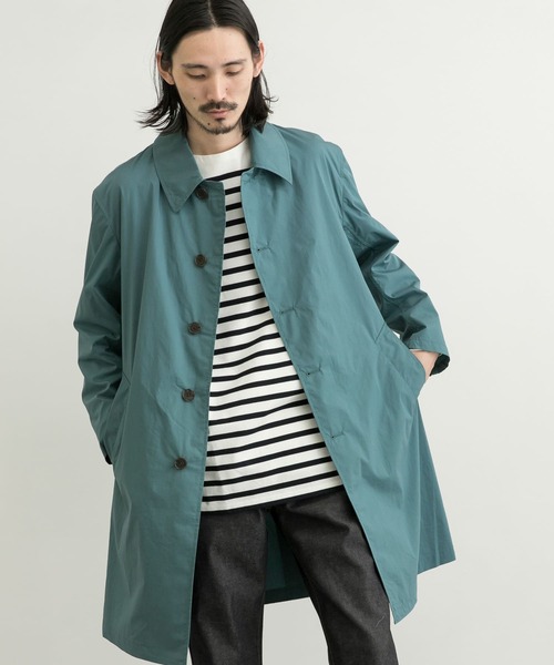 URBAN RESEARCH（アーバンリサーチ）の「『XLサイズあり』タイプライターストレッチステンカラーコート（ステンカラーコート・メンズ・グリーン/ベージュ/チャコールグレー・LARGE/X-LARGE/SMALL/MEDIUM）」の4枚目の写真