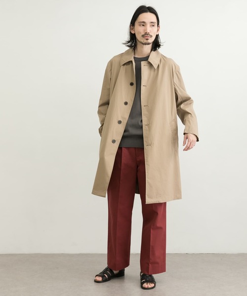 URBAN RESEARCH（アーバンリサーチ）の「『XLサイズあり』タイプライターストレッチステンカラーコート（ステンカラーコート・メンズ・グリーン/ベージュ/チャコールグレー・LARGE/X-LARGE/SMALL/MEDIUM）」の10枚目の写真