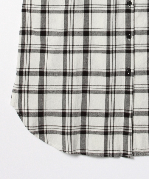 Ray BEAMS（レイビームス）の「Ray BEAMS / チェック ロングシャツ ワンピース（シャツワンピース・レディース・オフホワイト/サックスブルー・ONE SIZE）」の17枚目の写真