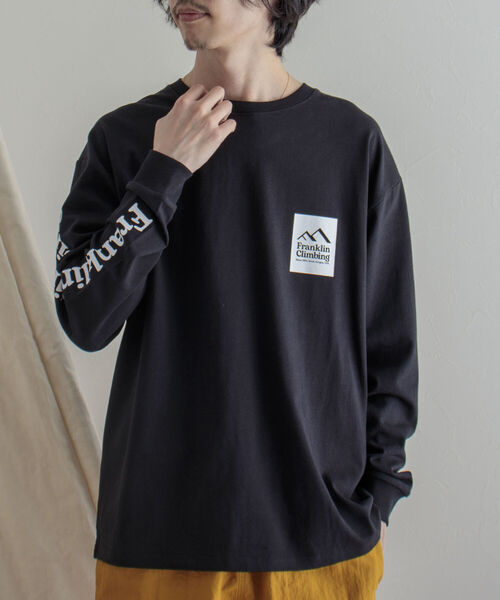 Franklin Climbing（フランクリンクライミング）の「【Franklin Climbing/フランクリンクライミング】エッセンシャルロゴ 袖プリントロンT（Tシャツ/カットソー・メンズ・ホワイト/ブラック/グレー/カーキ・MEDIUM/LARGE）」の19枚目の写真