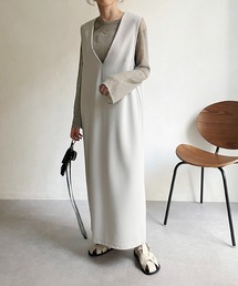 CAPRICIEUX LE'MAGE | VネックIラインジャンスカ(ワンピース)