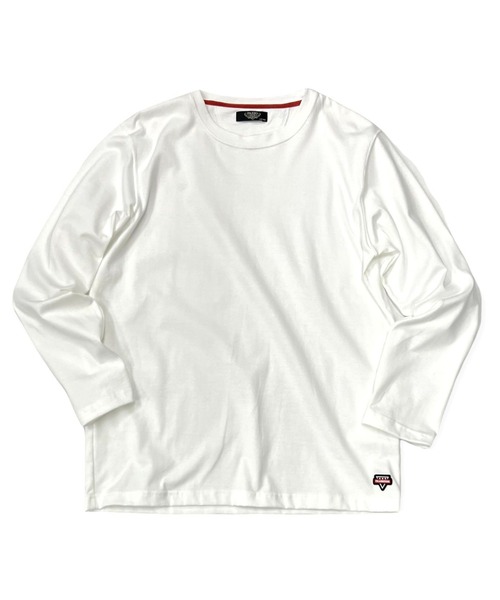 PAZZO（パッゾ）の「【PAZZO】 シルケット天竺 クルーネック ロングスリーブTEE/ロンT（Tシャツ/カットソー・メンズ・ブラック/トップグレー/ホワイト系1・2/3）」の2枚目の写真