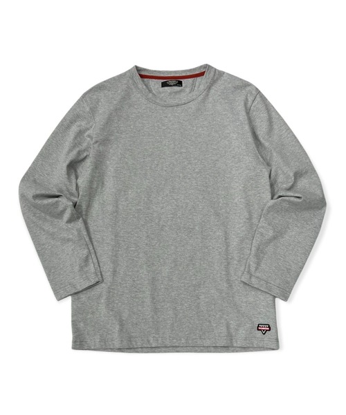 PAZZO（パッゾ）の「【PAZZO】 シルケット天竺 クルーネック ロングスリーブTEE/ロンT（Tシャツ/カットソー・メンズ・ブラック/トップグレー/ホワイト系1・2/3）」の3枚目の写真