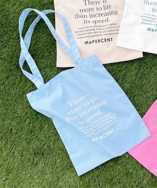 Me%（ミィパーセント）の「MePERCENTフラットトート（トートバッグ・レディース・ブルー系その他/ホワイト/ベージュ/グリーン系その他/ピンク・FREE）」の4枚目の写真