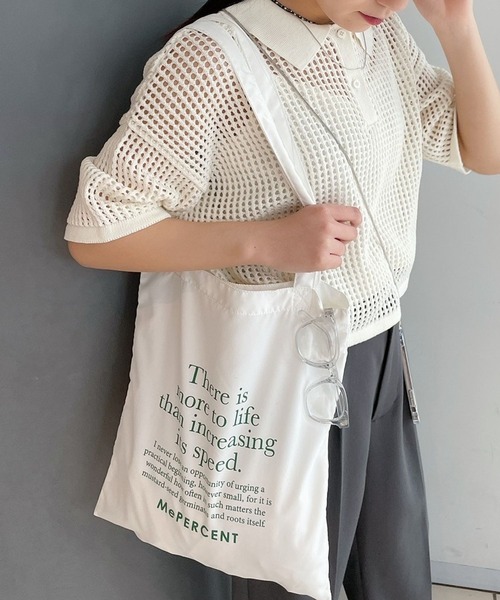 Me%（ミィパーセント）の「MePERCENTフラットトート（トートバッグ・レディース・ブルー系その他/ホワイト/ベージュ/グリーン系その他/ピンク・FREE）」の2枚目の写真