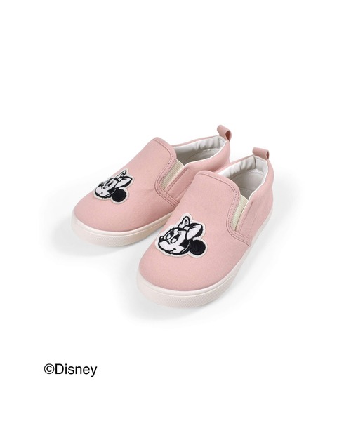 SLAP SLIP(スラップスリップ)の「SLAPSLIP/【Disney】ミッキー/ミニー/フェイスシンプルスリッポン(14~18cm)(スニーカー・キッズ・ブラック/ピンク/ベージュ・14/15 /16/17/18)」の3枚目の写真