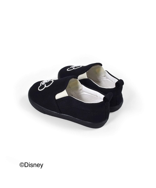 SLAP SLIP(スラップスリップ)の「SLAPSLIP/【Disney】ミッキー/ミニー/フェイスシンプルスリッポン(14~18cm)(スニーカー・キッズ・ブラック/ピンク/ベージュ・14/15 /16/17/18)」の4枚目の写真
