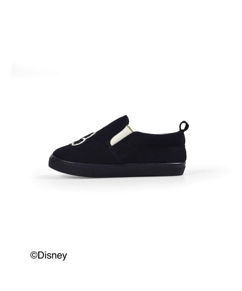 SLAP SLIP(スラップスリップ)の「SLAPSLIP/【Disney】ミッキー/ミニー/フェイスシンプルスリッポン(14~18cm)(スニーカー・キッズ・ブラック/ピンク/ベージュ・14/15 /16/17/18)」の5枚目の写真