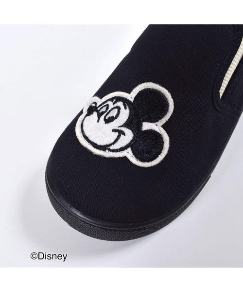 SLAP SLIP(スラップスリップ)の「SLAPSLIP/【Disney】ミッキー/ミニー/フェイスシンプルスリッポン(14~18cm)(スニーカー・キッズ・ブラック/ピンク/ベージュ・14/15 /16/17/18)」の6枚目の写真