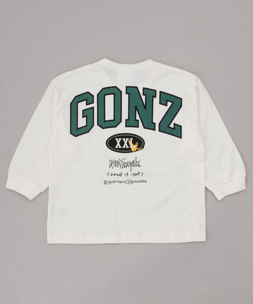 Mark Gonzales（マーク・ゴンザレス）の「(What it isNt)ARTART BY MARKGONZALES/マークゴンザレス キッズ ロンT 47220127（Tシャツ/カットソー・キッズ・ホワイト/ブラック/グリーン・130cm/140cm/150cm/160cm/100cm/120cm/110cm）」の2枚目の写真