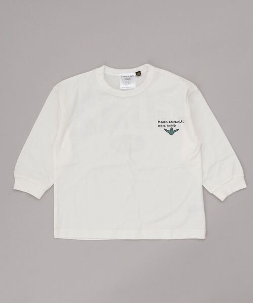Mark Gonzales（マーク・ゴンザレス）の「(What it isNt)ARTART BY MARKGONZALES/マークゴンザレス キッズ ロンT 47220127（Tシャツ/カットソー・キッズ・ホワイト/ブラック/グリーン・130cm/140cm/150cm/160cm/100cm/120cm/110cm）」の5枚目の写真