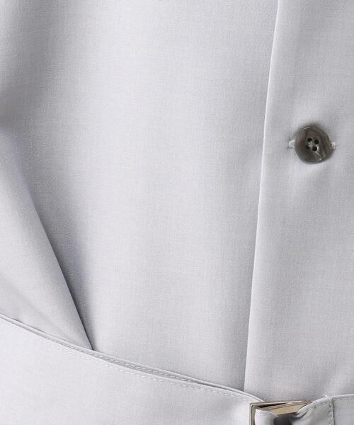 tk.TAKEO KIKUCHI（ティーケータケオキクチ）の「◆Reflaxベルテッドスタンドシャツ（ユニセックスアイテム）（シャツ/ブラウス・メンズ・ホワイト/ブラック/ライトブルー・66/88）」の11枚目の写真