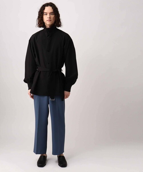 tk.TAKEO KIKUCHI（ティーケータケオキクチ）の「◆Reflaxベルテッドスタンドシャツ（ユニセックスアイテム）（シャツ/ブラウス・メンズ・ホワイト/ブラック/ライトブルー・66/88）」の13枚目の写真
