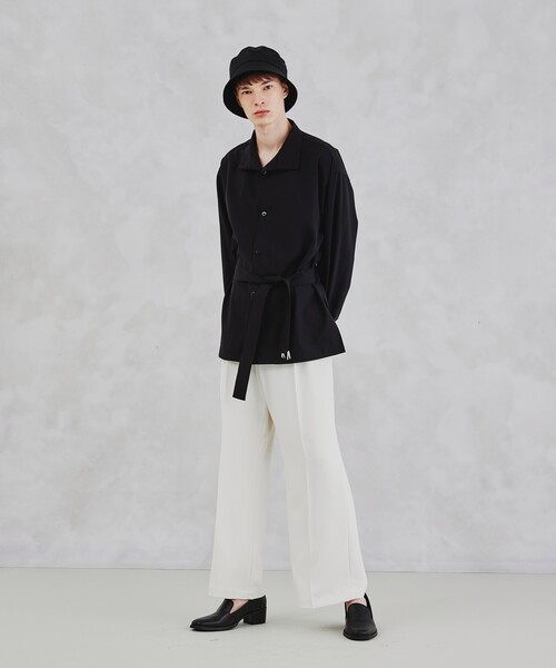 tk.TAKEO KIKUCHI（ティーケータケオキクチ）の「◆Reflaxベルテッドスタンドシャツ（ユニセックスアイテム）（シャツ/ブラウス・メンズ・ホワイト/ブラック/ライトブルー・66/88）」の20枚目の写真