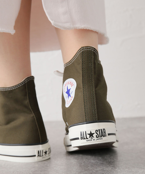 CONVERSE（コンバース）の「【CONVERSE/コンバース】 CANVAS ALL STAR J HI：スニーカー（スニーカー・レディース・カーキ・22.5cm/25cm/23cm/24cm/23.5cm/24.5cm）」の2枚目の写真