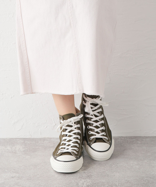 CONVERSE（コンバース）の「【CONVERSE/コンバース】 CANVAS ALL STAR J HI：スニーカー（スニーカー・レディース・カーキ・22.5cm/25cm/23cm/24cm/23.5cm/24.5cm）」の3枚目の写真