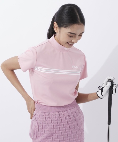 セール Fila Golf フィラゴルフ レディース 半袖モックネックシャツ ゴルフウェア Tシャツ カットソー Fila Golf フィラゴルフ のファッション通販 Zozotown