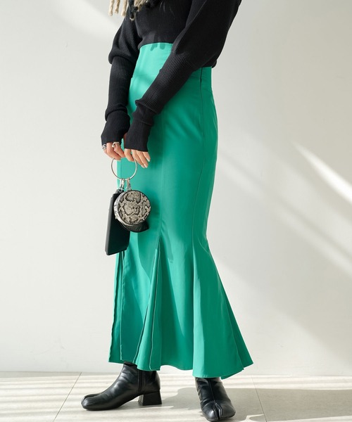 rectangle（レクタングル）の「マーメイドスカート（スカート・レディース・ブラック/グリーン/アイボリー・FREE）」の2枚目の写真