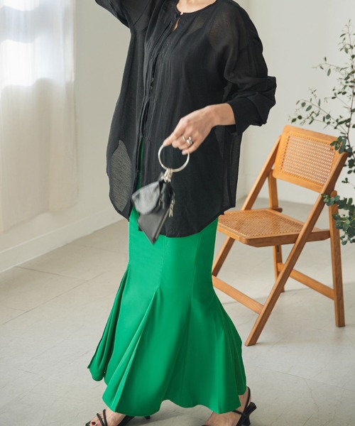 rectangle（レクタングル）の「マーメイドスカート（スカート・レディース・ブラック/グリーン/アイボリー・FREE）」の5枚目の写真
