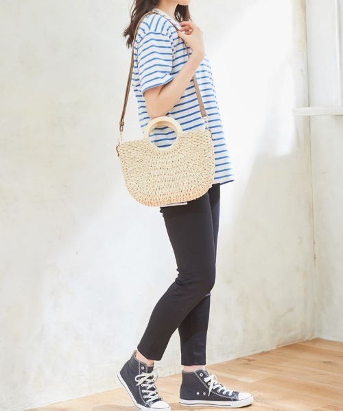 Honeys（ハニーズ）の「雑材ラウンドＢａｇ（ショルダーバッグ・レディース・ブラウン/アイボリー/ベージュ・FREE）」の14枚目の写真