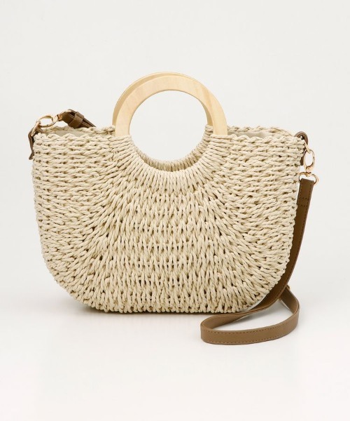 Honeys（ハニーズ）の「雑材ラウンドＢａｇ（ショルダーバッグ・レディース・ブラウン/アイボリー/ベージュ・FREE）」の19枚目の写真