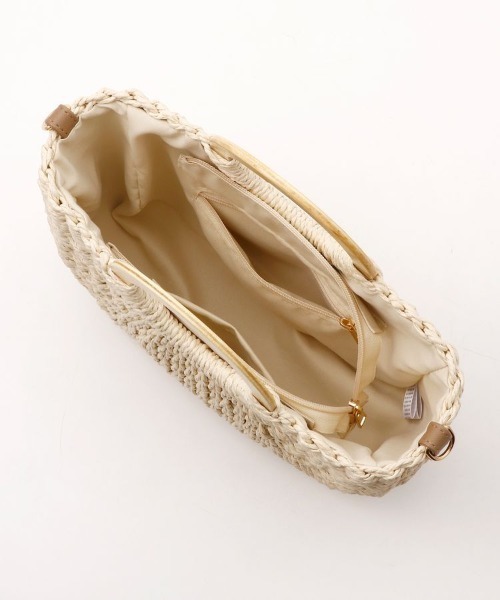 Honeys（ハニーズ）の「雑材ラウンドＢａｇ（ショルダーバッグ・レディース・ブラウン/アイボリー/ベージュ・FREE）」の5枚目の写真