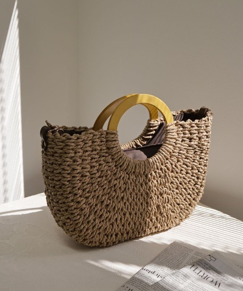 Honeys（ハニーズ）の「雑材ラウンドＢａｇ（ショルダーバッグ・レディース・ブラウン/アイボリー/ベージュ・FREE）」の16枚目の写真