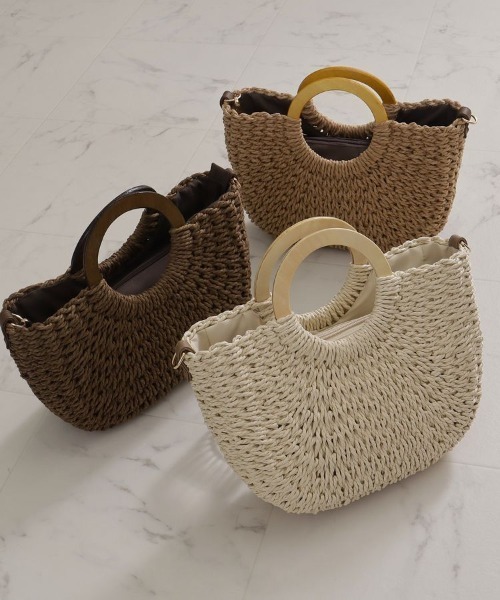 Honeys（ハニーズ）の「雑材ラウンドＢａｇ（ショルダーバッグ・レディース・ブラウン/アイボリー/ベージュ・FREE）」の7枚目の写真